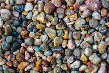Polished beach stones