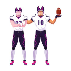 team of players american football , sportsmen with uniform