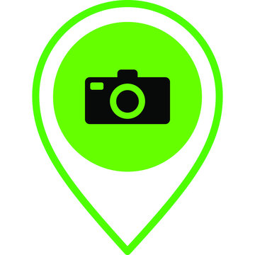 location icon for photo, vector illustration