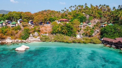 Vistas aéreas Playas de Koh Tao Tailandia