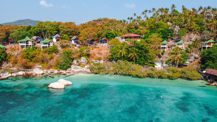 Vistas aéreas Playas de Koh Tao Tailandia
