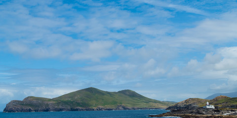 sea and mountains landscape in ireland