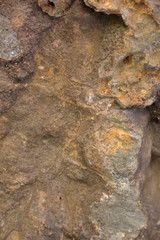 Beautiful textured surface of natural stone at the mineral exhibition