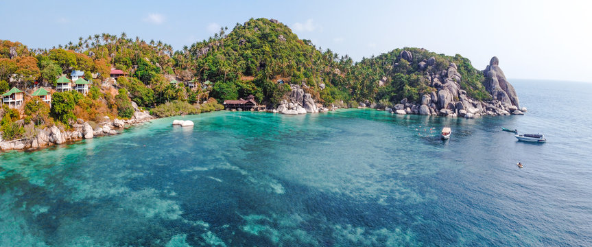 Vistas a&eacute;reas Playas de Koh Tao Tailandia