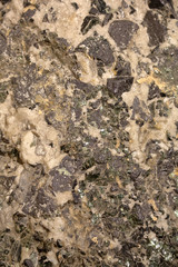 Beautiful textured surface of natural stone at the mineral exhibition