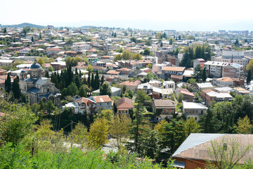 Fototapeta na wymiar View from Bagrati Cathedral in Kutaisi, Georgia