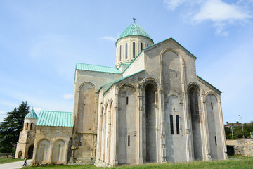 Fototapeta na wymiar View to Bagrati Cathedral in Kutaisi, Georgia