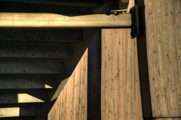 Rohr, Stiege, Treppe, Gerüst, Metall, Aufstieg, Stufen, Geländer, Gerüst, Installation, Höhe,...