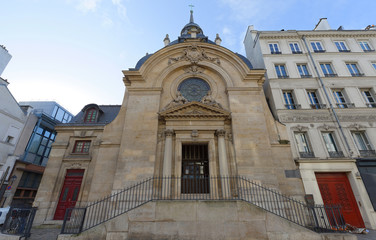 Fototapeta na wymiar The Temple du Marais or Church of Sainte Marie de la Visitation in Paris, France.