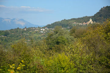 Kutaisi, Georgia - September 27, 2018: View to Gelati Monastery