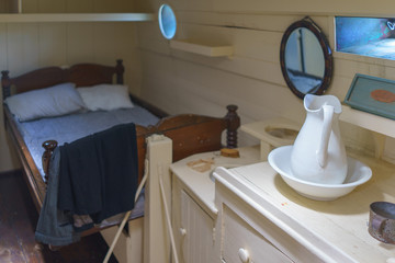 captain's bedroom on a sailing boat