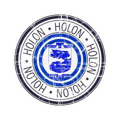 City of Holon, Israel vector stamp