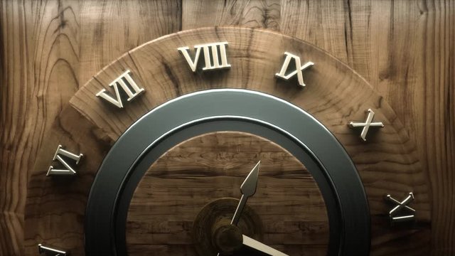 wood clock 