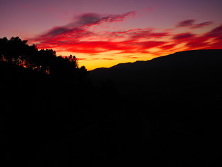 Rojo atardecer.