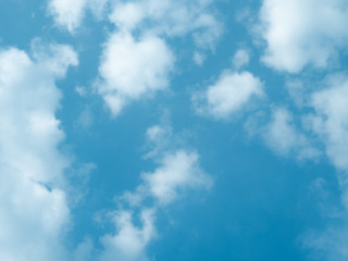 The blue sky on earth. Low Angle