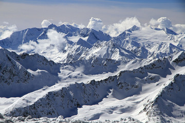 Fototapeta na wymiar Kalkkogel Mountain Range in Stubai Alps, North Tyrol, Austria