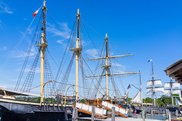 Fototapeta premium old sailing ship in the port