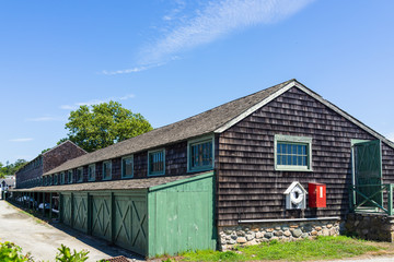 Obraz premium traditional wooden house in harbor