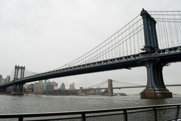 Manhattan Bridge on Overcast Day