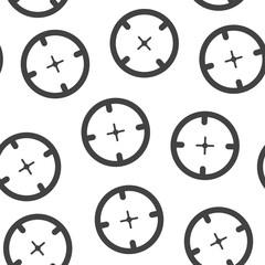 Vector icon target seamless pattern on a white background.