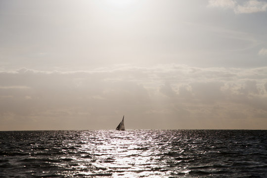 Segelboot im Salzhaff