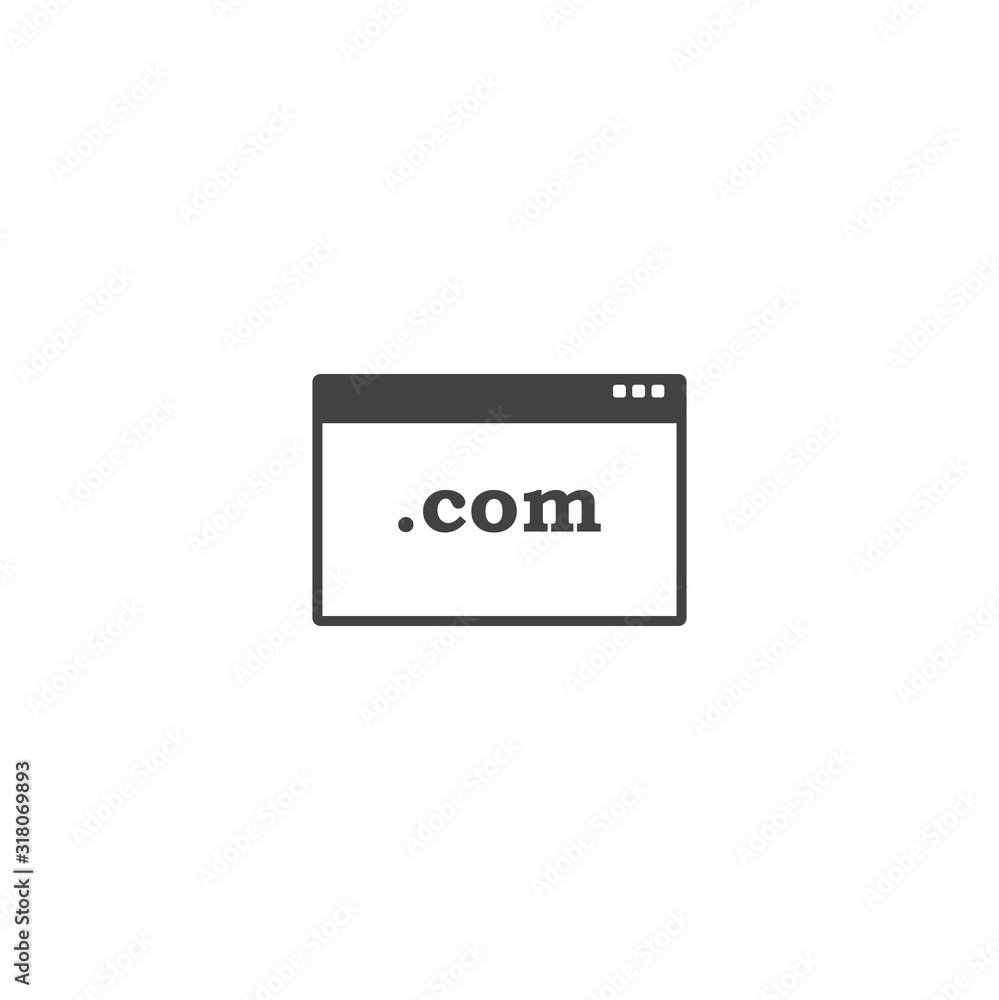 Poster vector browser window icon on white isolated background.