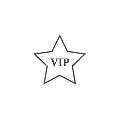 VIP icon vector on white isolated background.