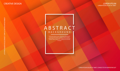 Abstract modern graphic element. Dynamic colored square shapes. Futuristic style design for poster, flyer, brochure etc. Colorful geometric background with mixing orange and red for landing page
