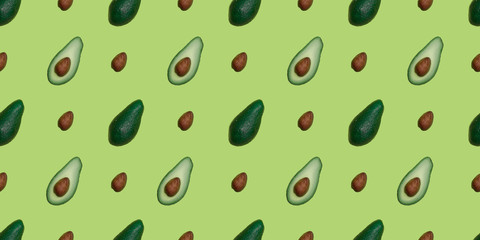 Colored seamless bright background with avocado for your design