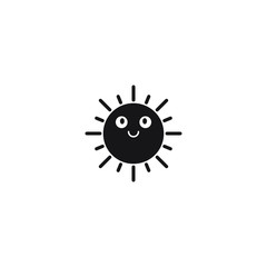 Cute Happy Smiling Sun icon vector