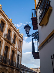 Fototapeta na wymiar Vintage lanterns on the streets in Spain