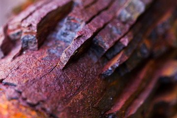 tubo oxidado de cerca