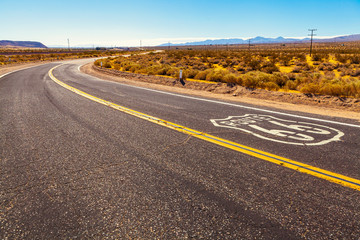 Route 66 in California - Side View