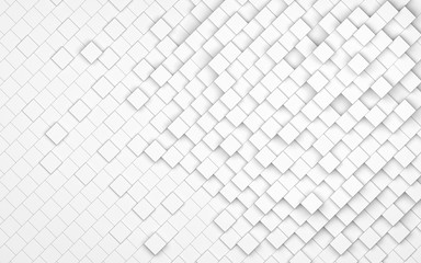 Abstract white cubes background 3d rendering, 3d illustration