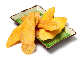 Mango. dry mango on the background