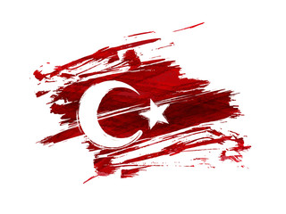 Grunge flag of Turkey
