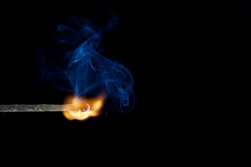 match fire flame smoke burn