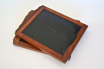 old 8x10 film holders isolated on white background