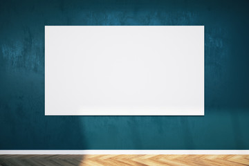 Interior room with empty banner.