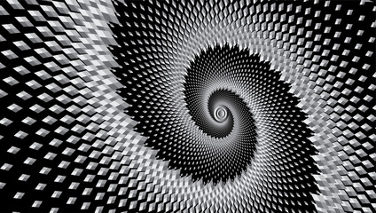 Halftone Vector Spiral Pattern or Texture