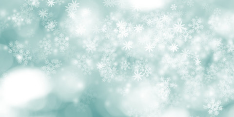 white bokeh blur background / Circle light on blue background / abstract light background