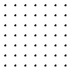 Romantic Black Seamless Polka Hearts Vector Pattern Background for Valentine Day or Mother's Day. Scrapbooking, Invitation, Wrapping Paper, Greeting Card Cute Illustration.