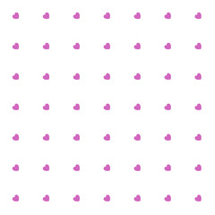 Romantic Pink Seamless Polka Hearts Vector Pattern Background for Valentine Day or Mother's Day. Scrapbooking, Invitation, Wrapping Paper, Greeting Card Cute Illustration.