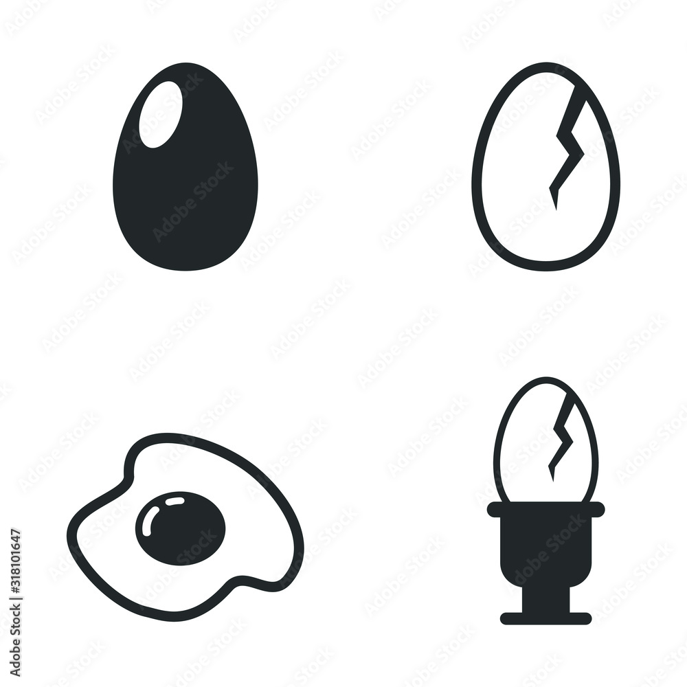 Poster Egg icon template color editable. Egg symbol vector sign isolated on white background illustration for graphic and web design.