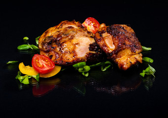 Barbecue with vegetables..