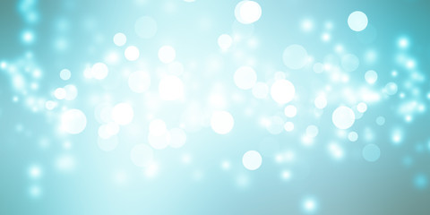 Obraz na płótnie Canvas white bokeh blur background / Circle light on blue background / abstract light background