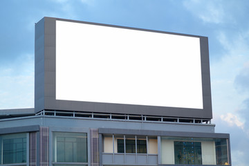 Fototapeta premium blank billboard on background of sky with clouds
