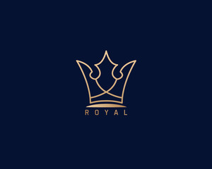 Luxury Royal Crown Logo Design Full Vector