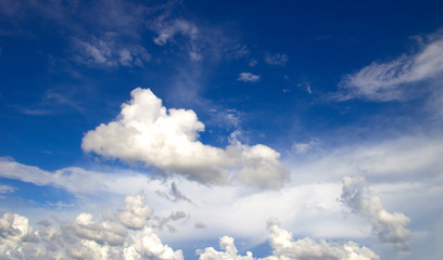 Blue sky white clouds nature