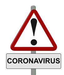 coronavirus mers sign isolated - 3d rendering